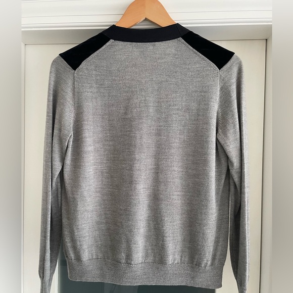 J. Crew Harlow Velvet Front/Merino Cardigan, S - Picture 4 of 5